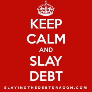 Debt can make us freak out to the point of paralyzation. Take a deep breath. Find a resource to help. And be about the business of Slaying Your Debt Dragon.